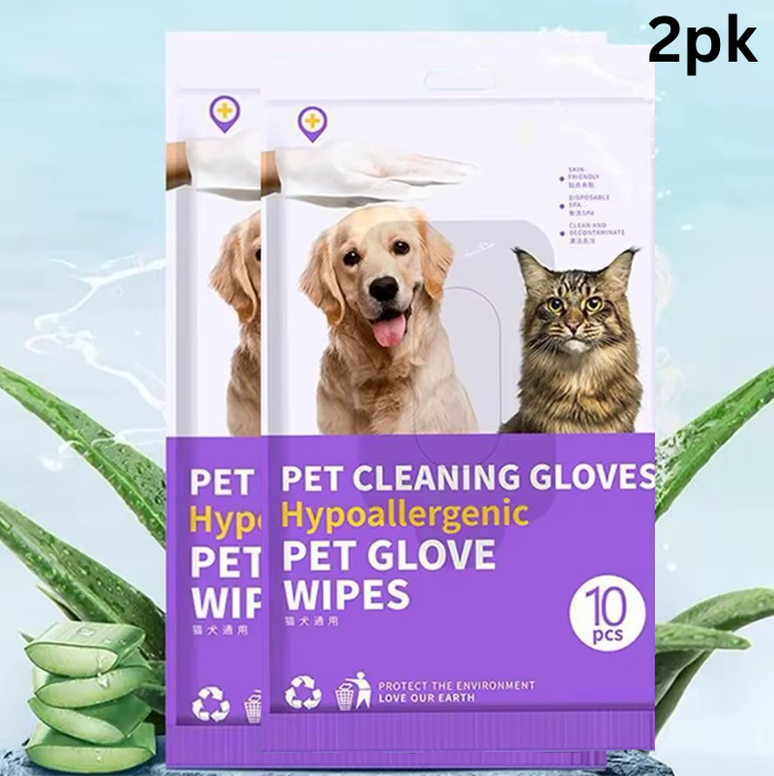 Pet Care Moisturizing Mitts - 2 Pack (20pcs)
