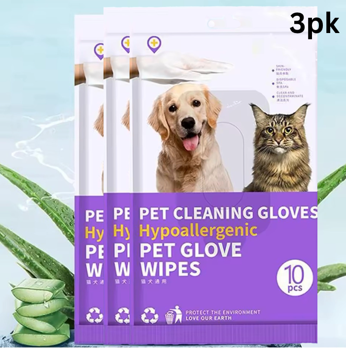 Pet Care Moisturizing Mitts - 3 Pack (30pcs)